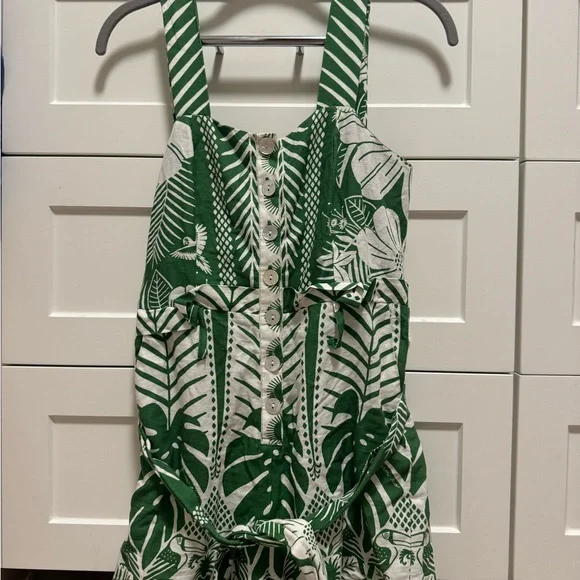 FARM Rio Green and White Botanical Jumpsuit - Picture 2 of 5